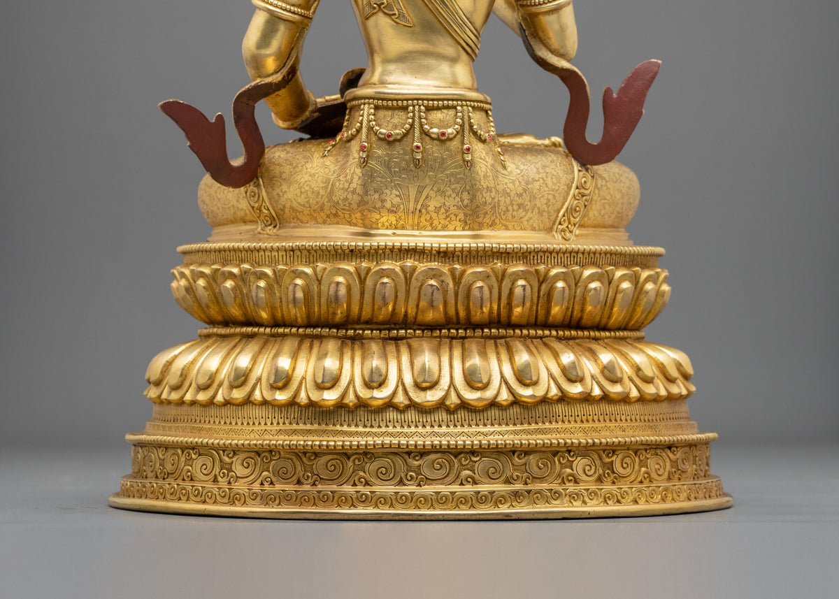 Vajrasattva Statue | 24K Gold Gilded Purification Form