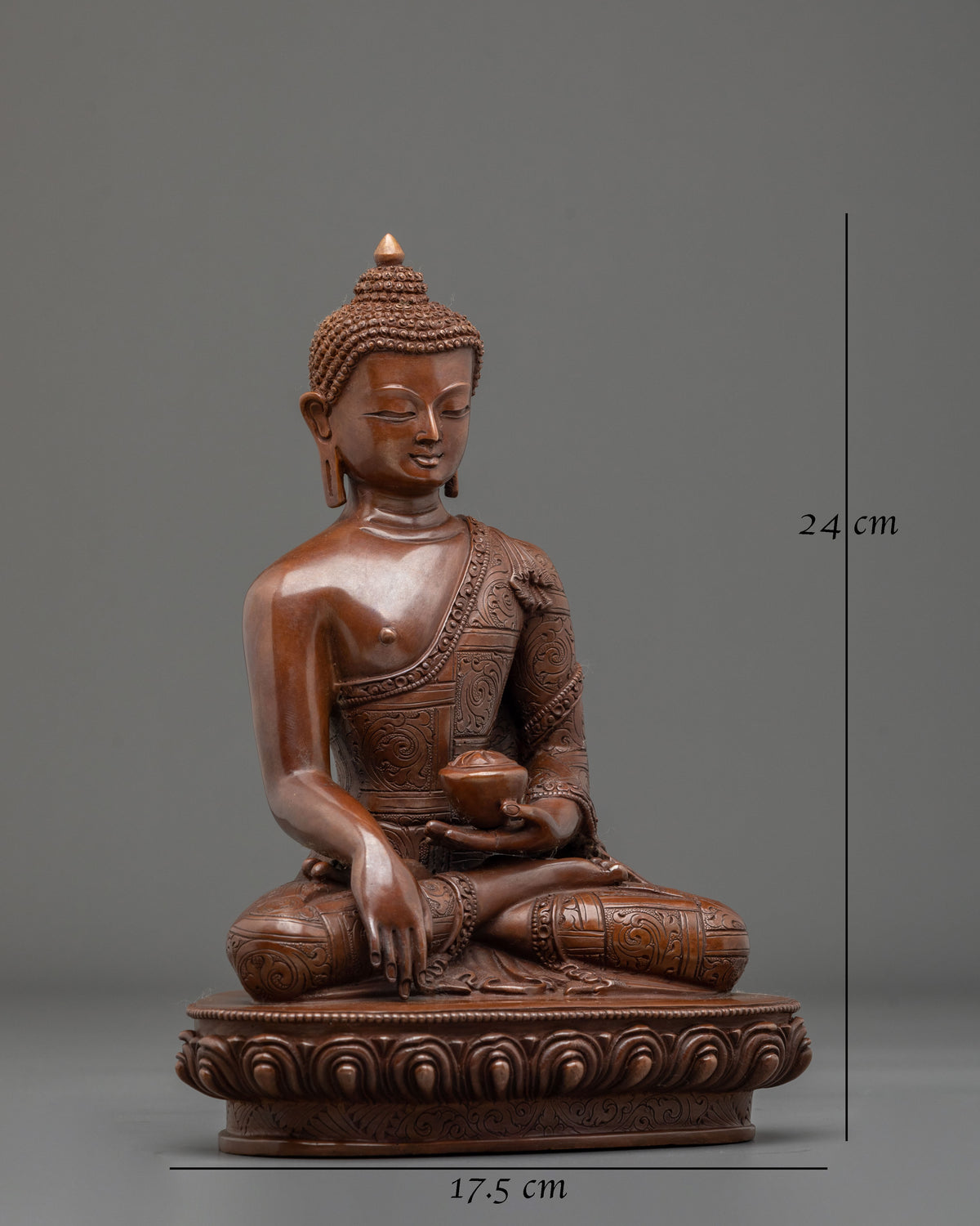 Shakyamuni Buddha Statue | Oxidized Copper Figurine