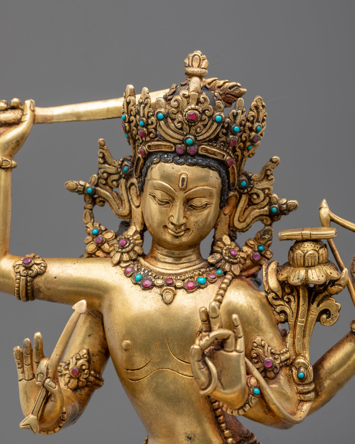 Maha Manjushri Traditional Sculpture | Traditional Buddhist Art