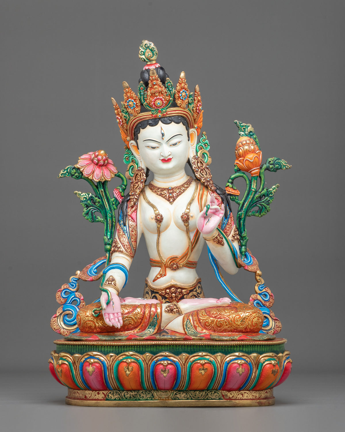 White Tara Statue: Buddhist Deity of Compassion and Longevity