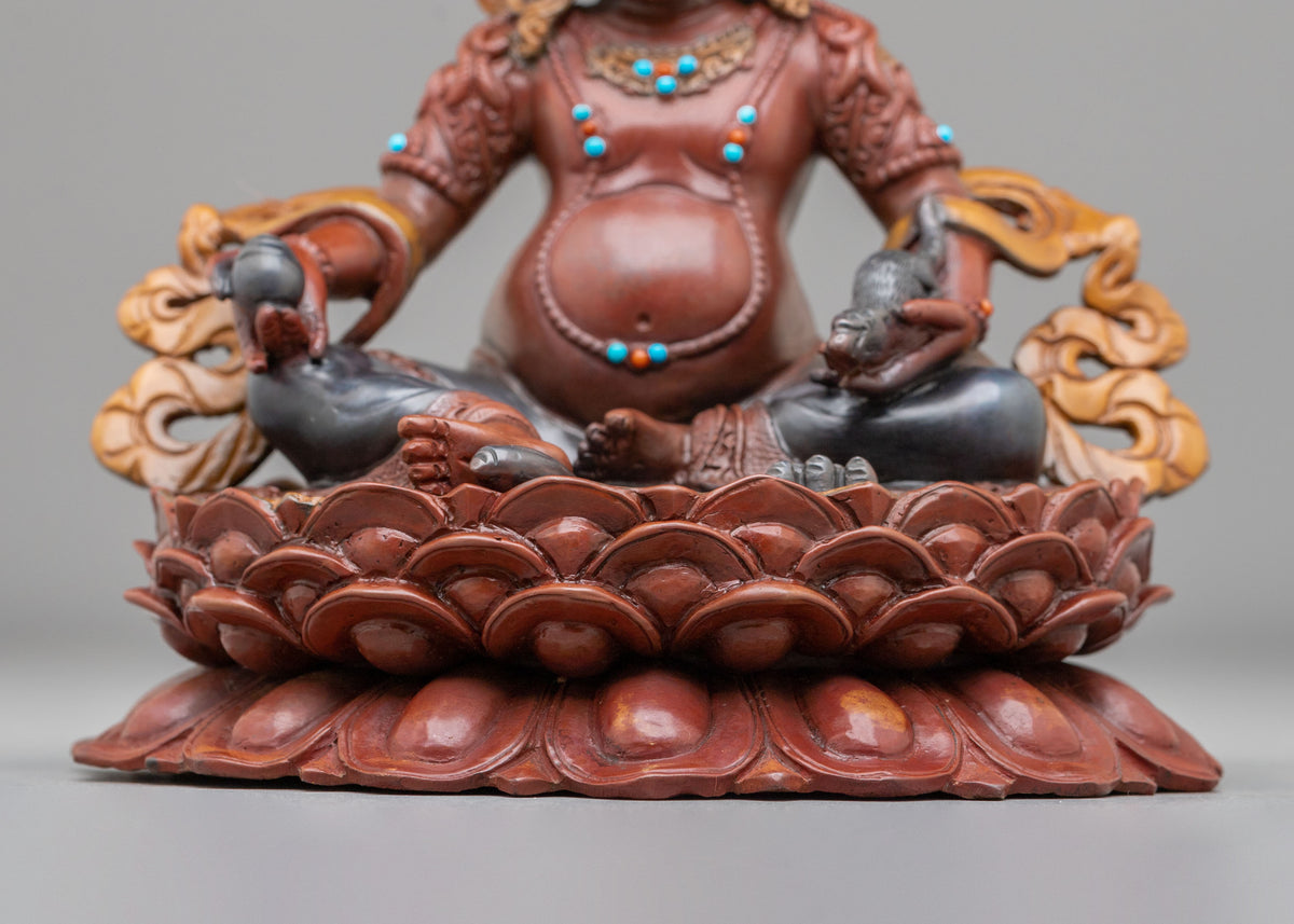 God Dzambhala Spiritual Statue in Oxidized Copper