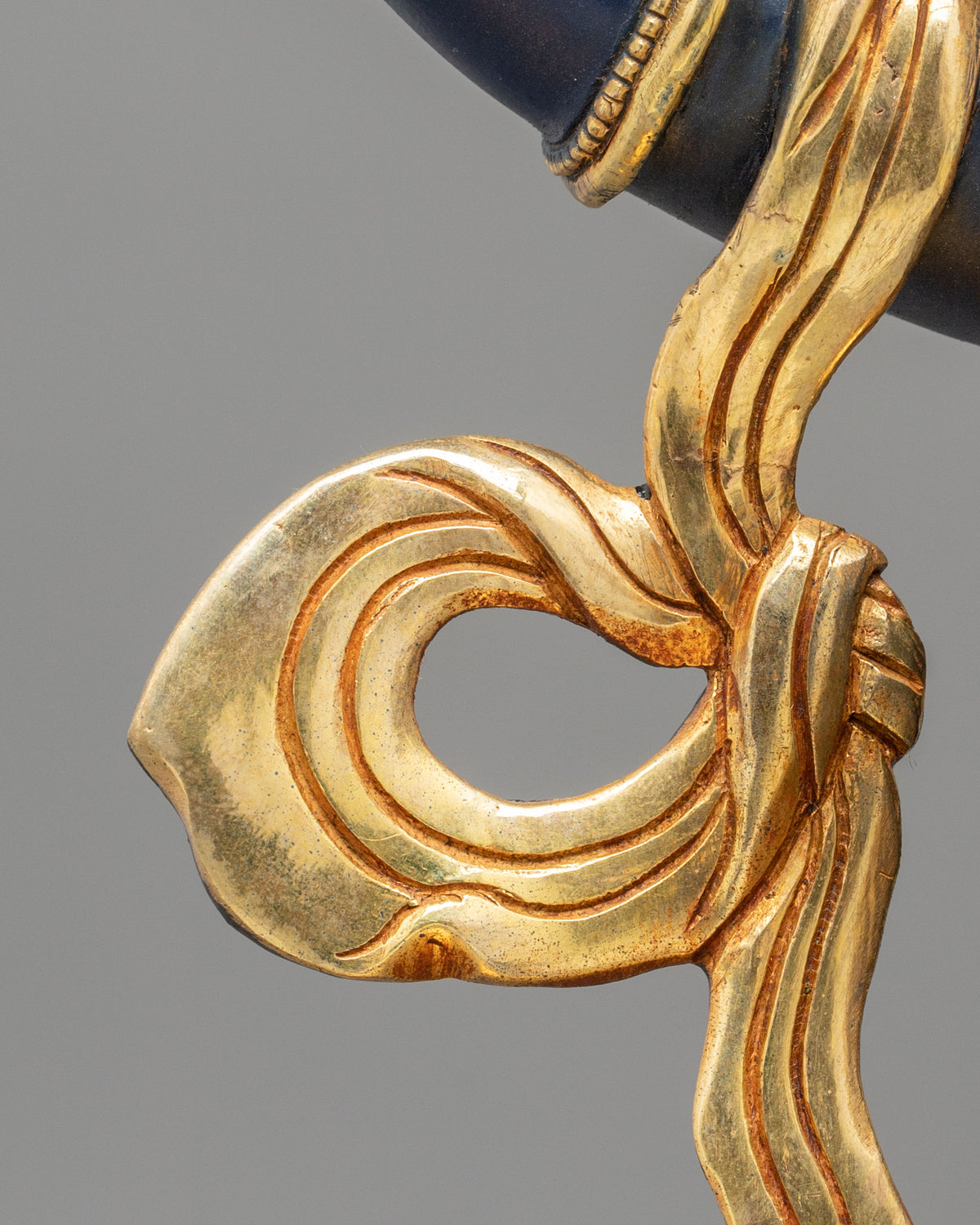Vajrapani Wrathful Bodhisattva Sculpture | 24K Gold Gilded Buddhist Protector Statue