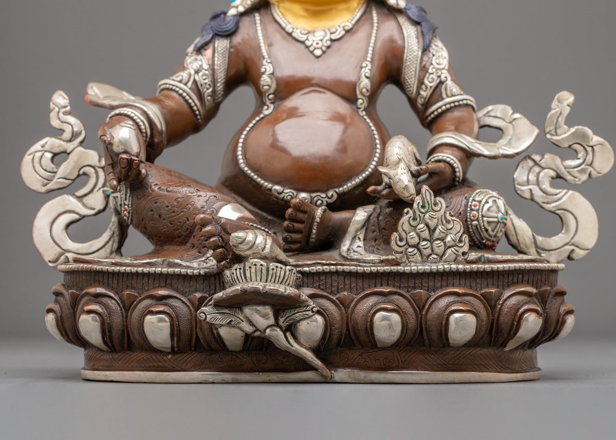 Dzambhala Tibetan Buddhist Sculpture | Sacred Meditation Altar Sculpture