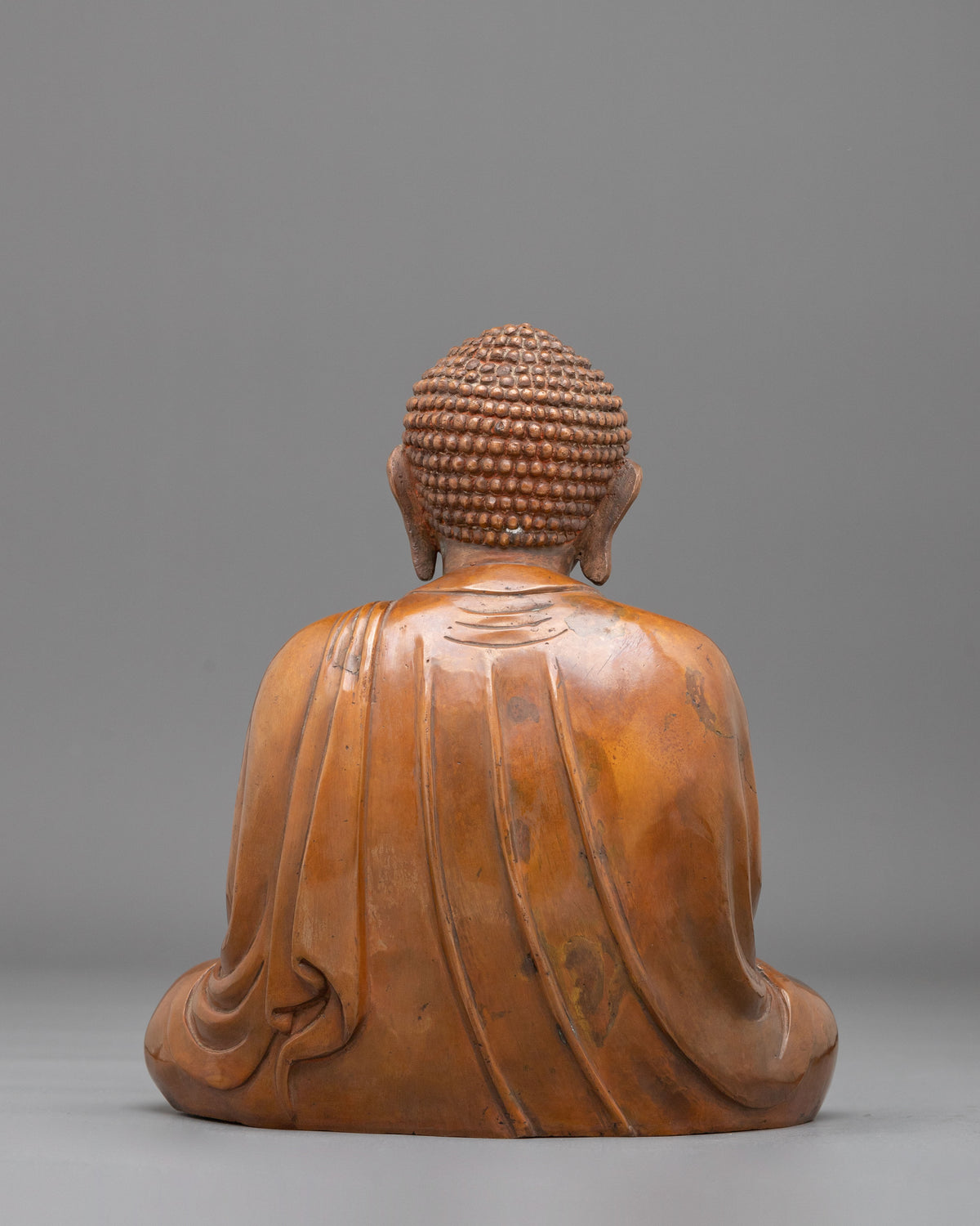 Buddha Peaceful Meditation Statue in Oxidized Copper
