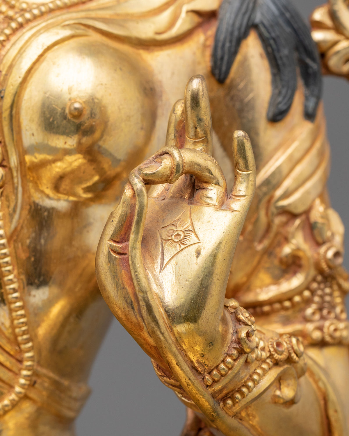 Handmade Goddess Green Tara Sculpture | Home Decor