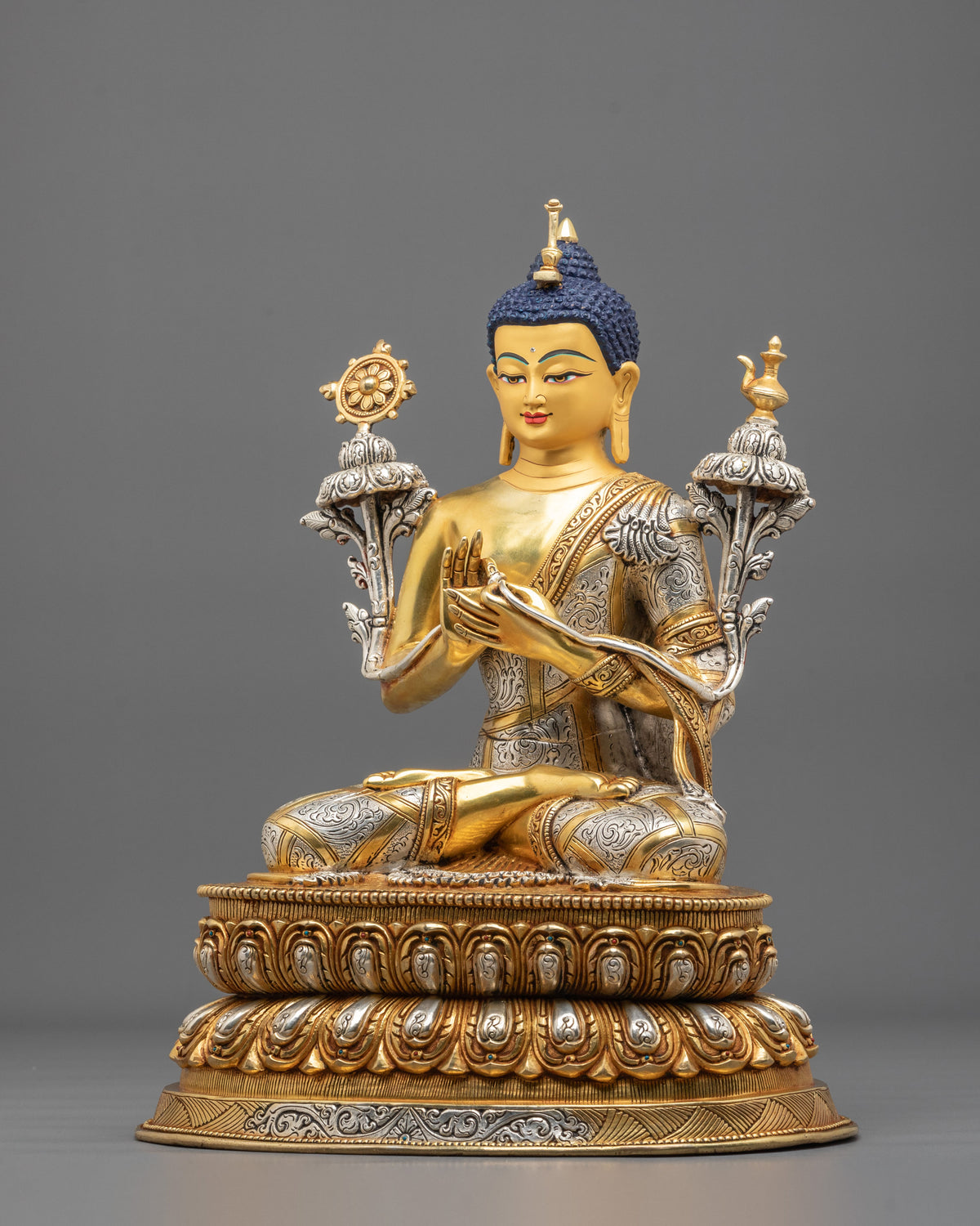 Maitreya Buddha Statue Future of Compassion | 24K Gold Gilded Copper Statue