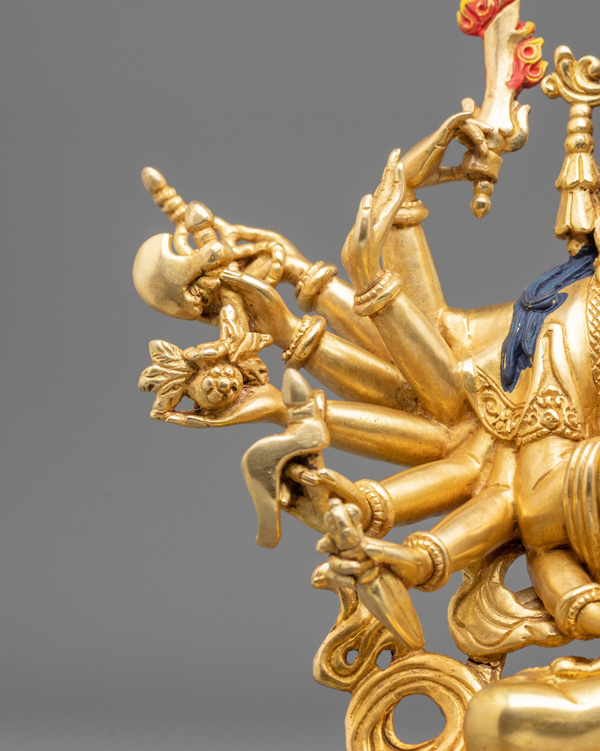 Handcrafted Chundi Statue | 24K Gold Gilded Goddess Figurine