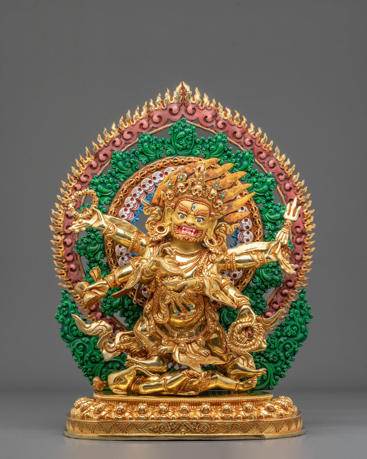 Six-Armed Mahakala Sacred Altar Statue | Wrathful Buddhist Protector