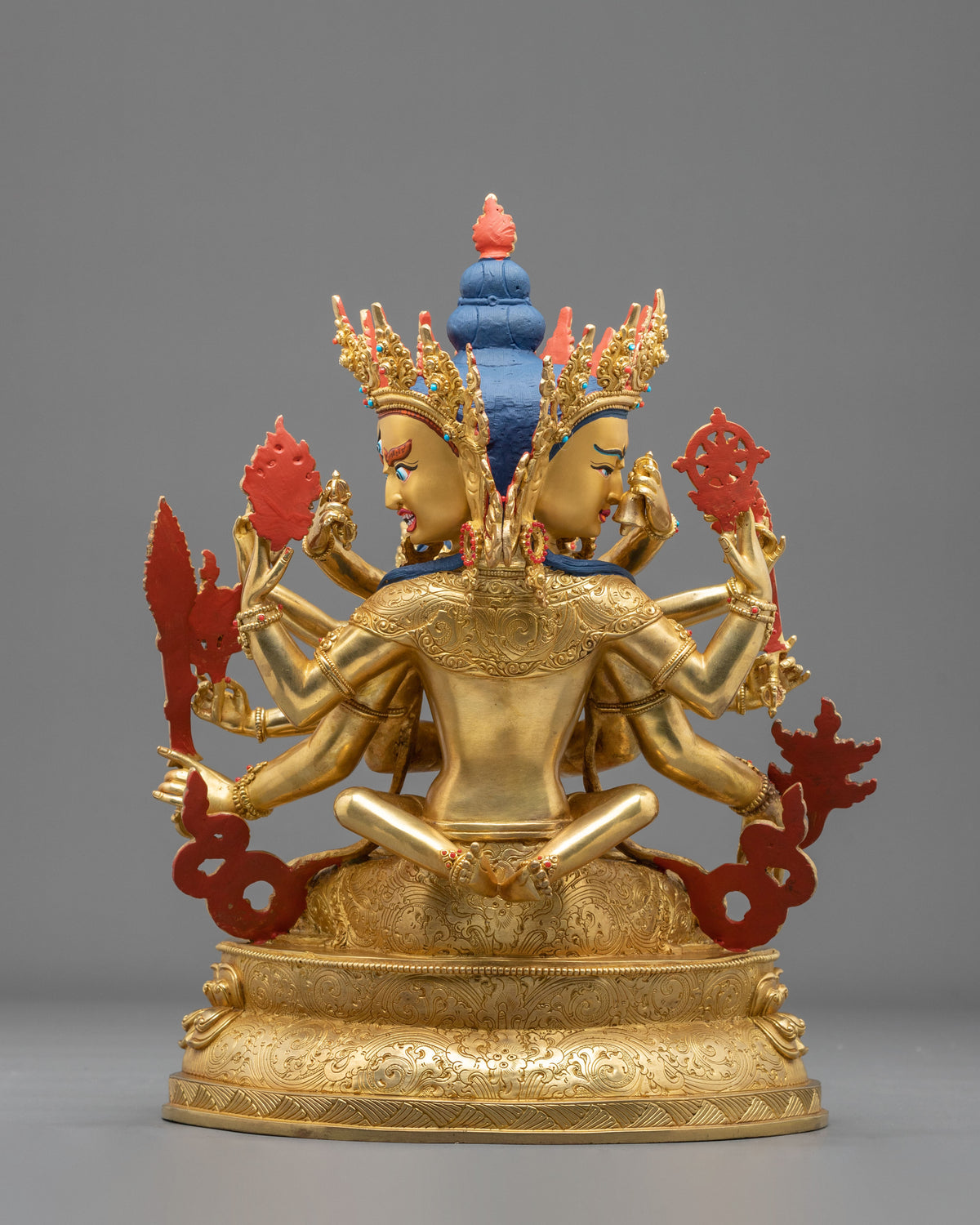Guhyasamaja Handcrafted Statue with 24K Gold Gilding