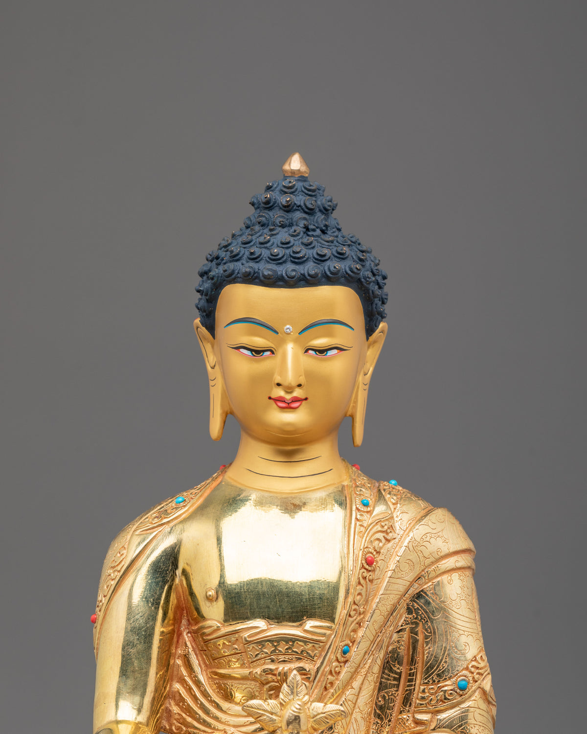 Medicine Buddha Golden Statue | 24K Gold Gilded Figurine