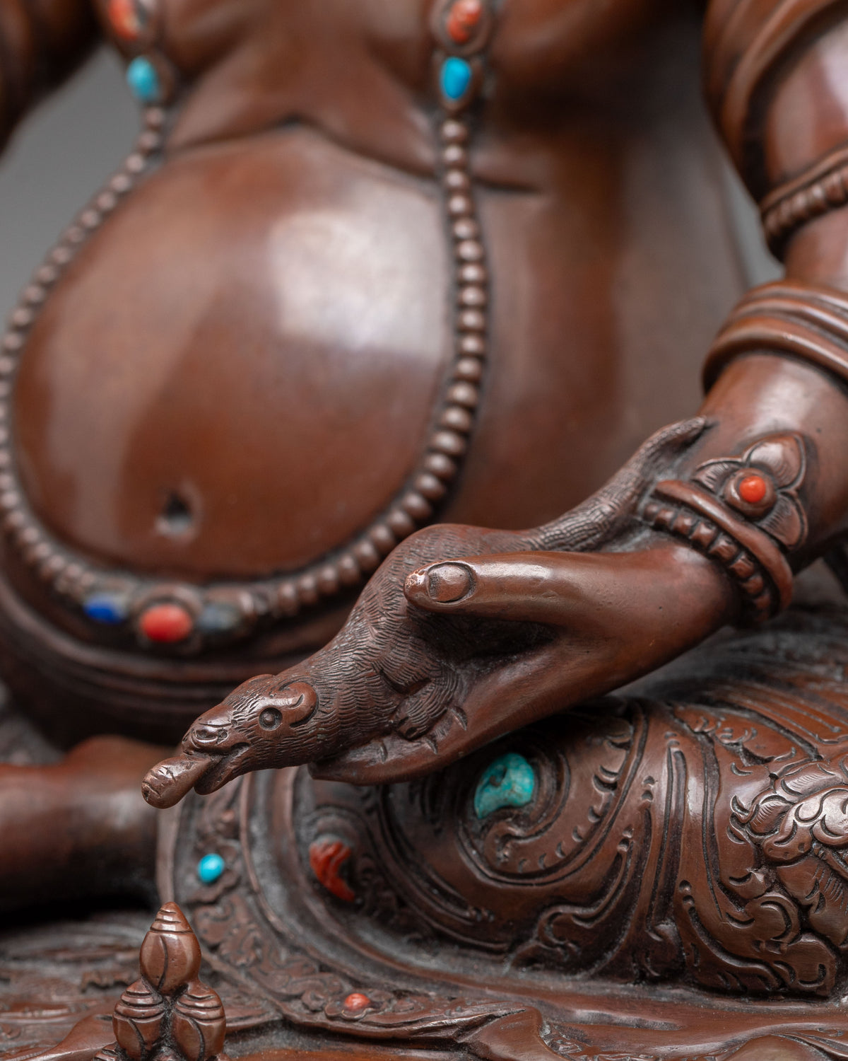 Dzambhala Handmade Traditional Statue | Oxidized Copper Statue