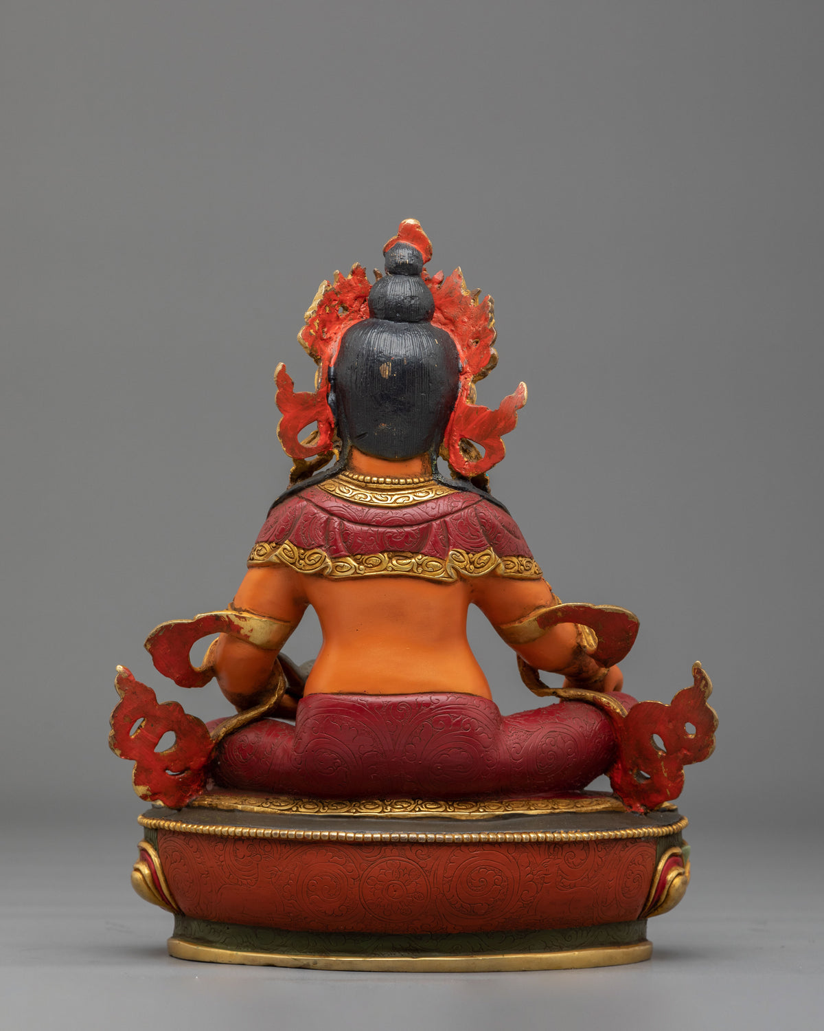 Dzambhala Sculpture | 24K Gold Gilded Buddhist Deity Figurine