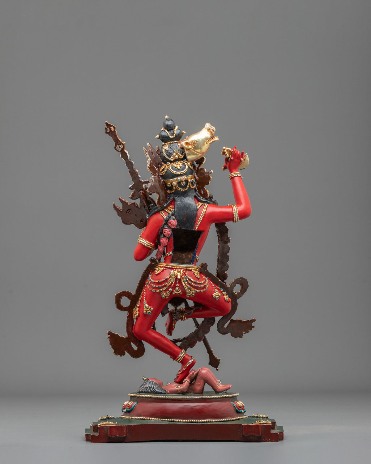 Dorje Phagmo Wrathful Goddess Statue | Handcrafted Himalayan Buddhist Sculpture