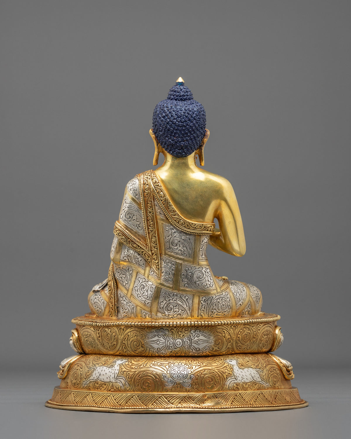 Vairocana Embodiment of Dharmadhatu Wisdom Statue | 24K Gilded Copper Statue