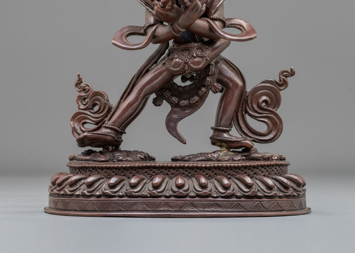 Chakrasamvara Statue | Oxidized Copper Sacred Figurine
