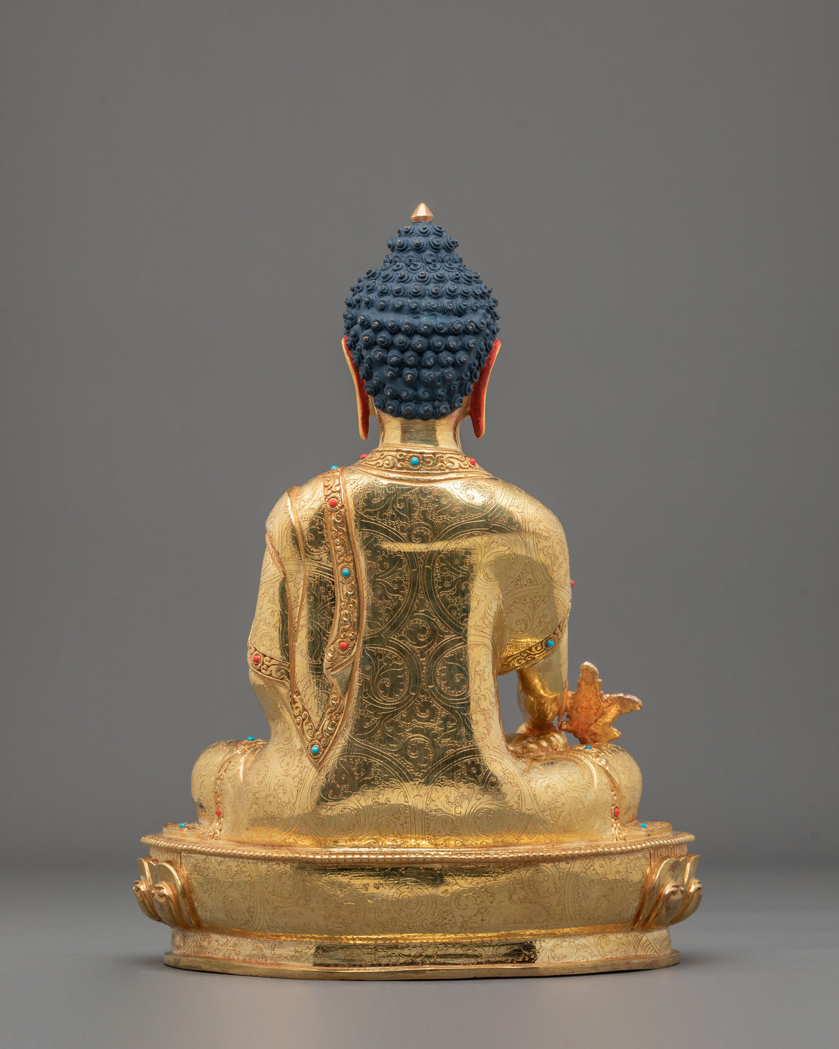 Medicine Buddha Golden Statue | 24K Gold Gilded Figurine