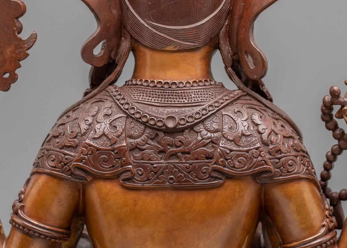 Chenrezig Four Arms Mercy Statue | Buddhist Sculpture of Great Compassion
