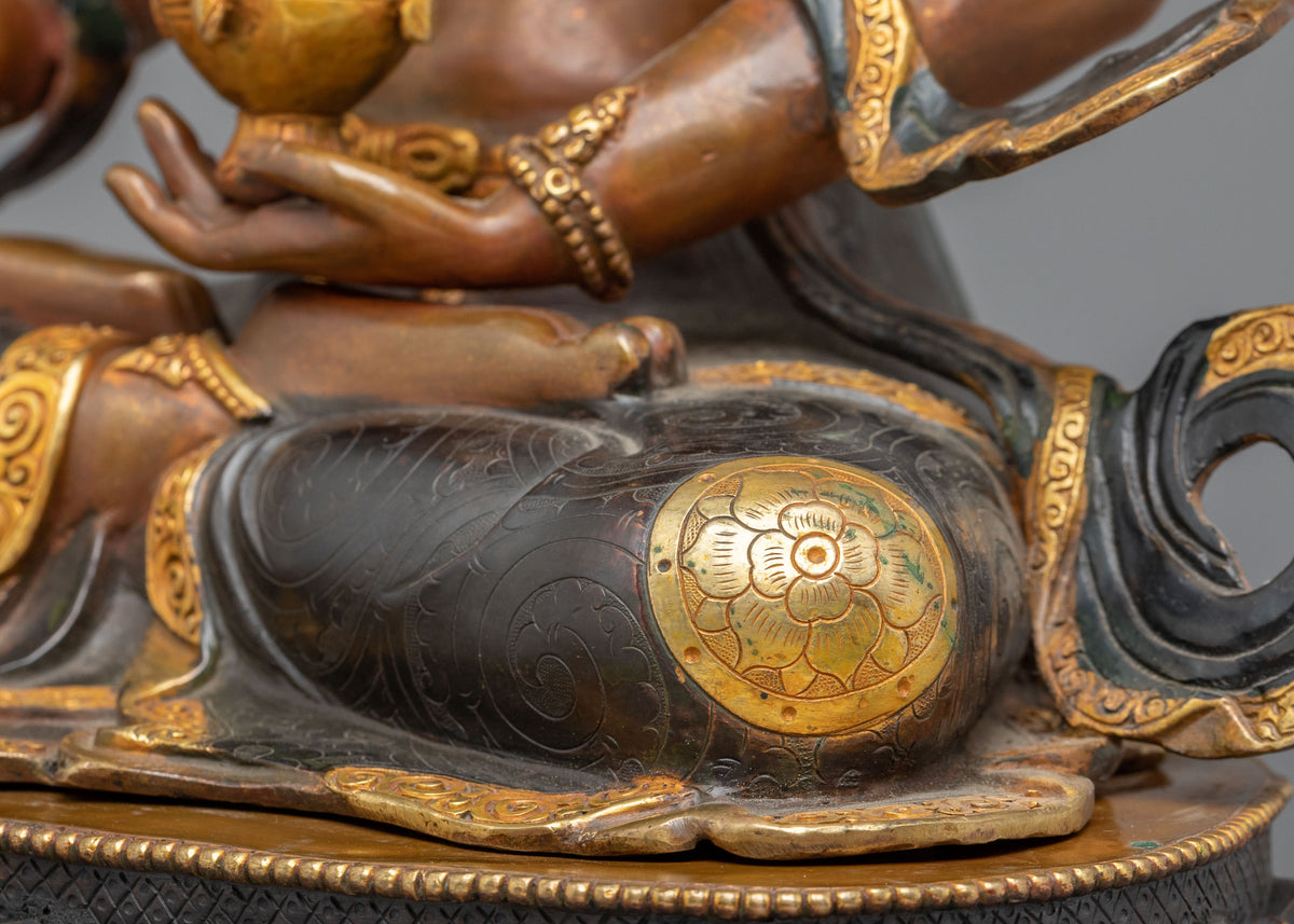 Tibetan Sculpture of Namgyalma | Copper Statue with 24K Gold Gilded