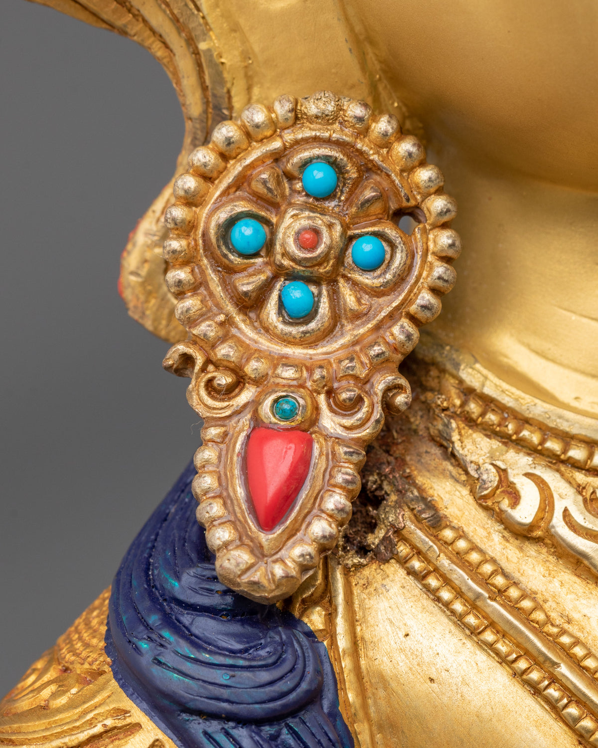 Manjushri Prajna Wisdom Sculpture | 24K Gold Gilded