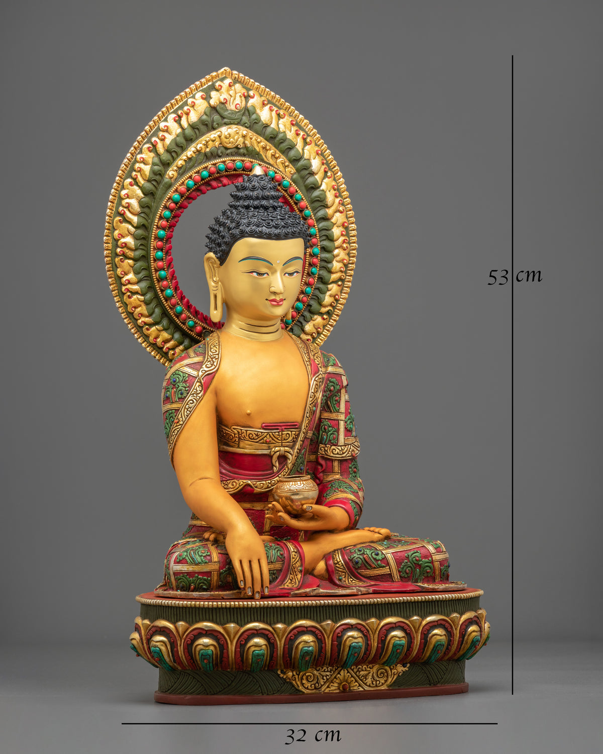 Serene Siddhartha Gautama Copper Sculpture
