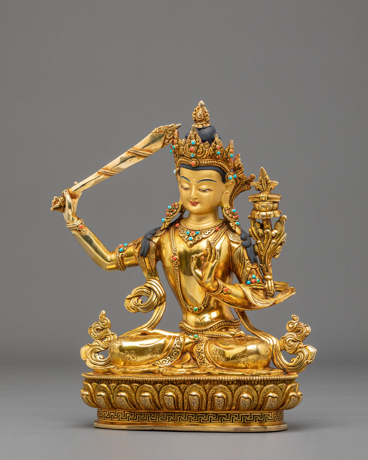 Manjushri Wisdom Sword Buddhist Statue | Handcrafted Buddhist ArtWork