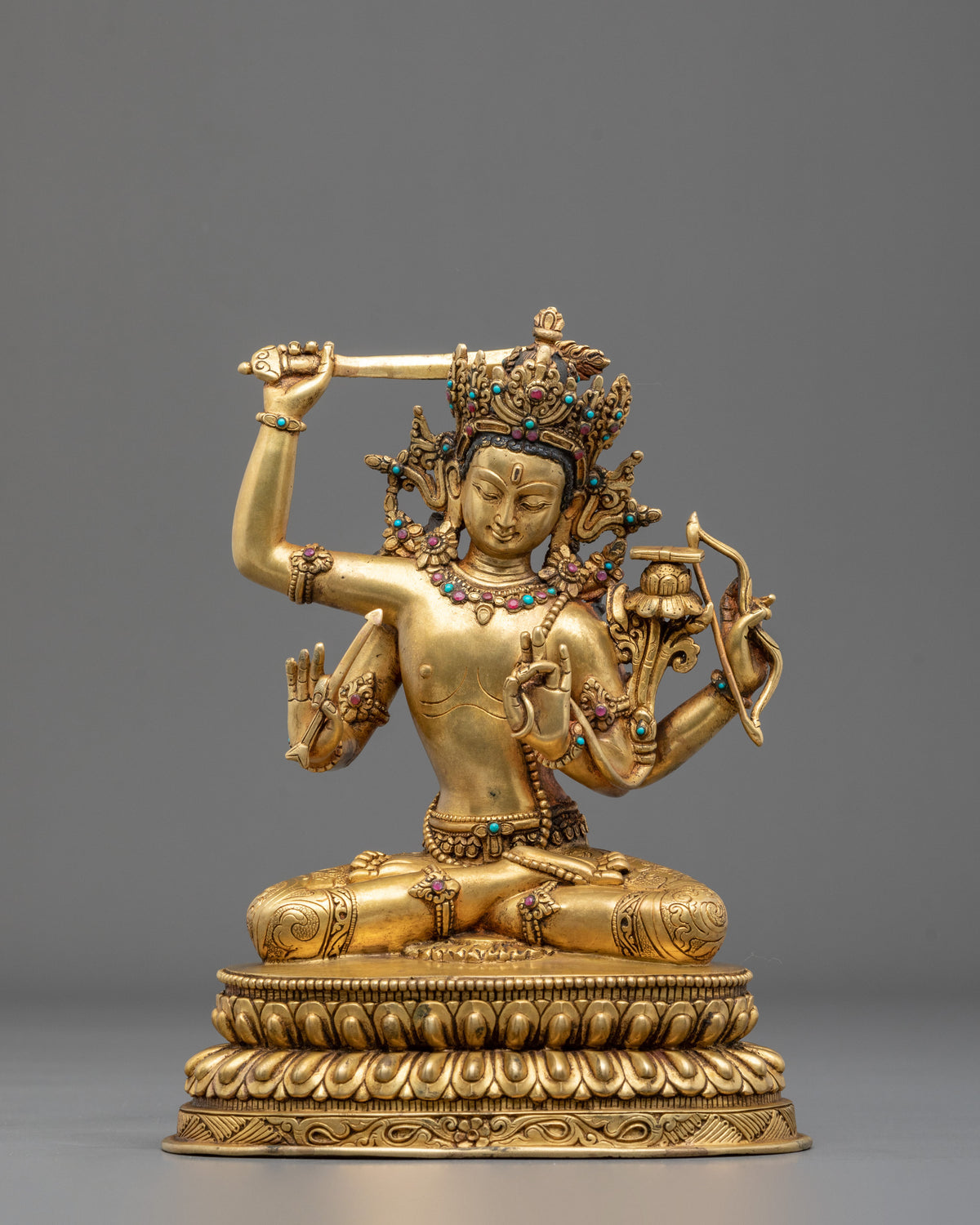 Maha Manjushri Traditional Sculpture | Traditional Buddhist Art
