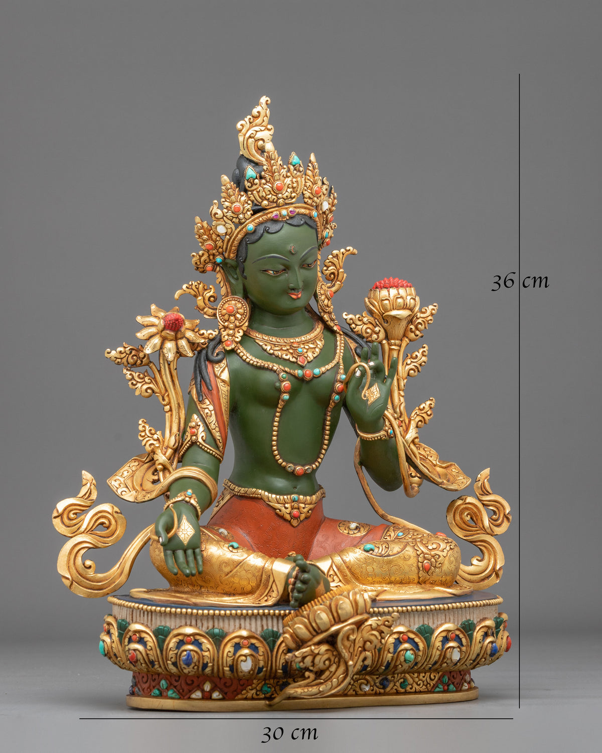 Green Tara Sculpture | Tibetan Goddess of Protection