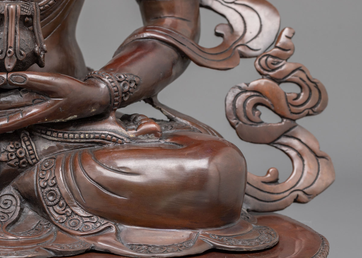 Amitayus Oxidized Copper Statue: Symbol of Longevity and Merit