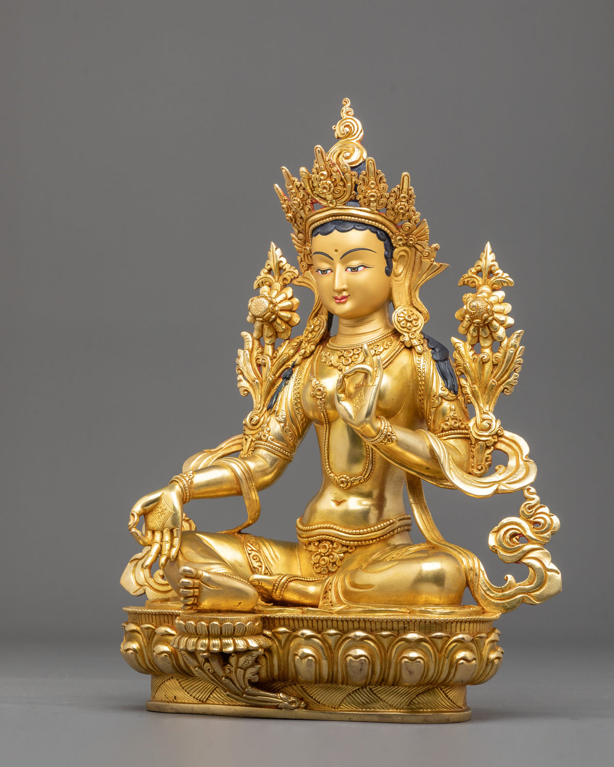 Green Tara Statue: Goddess of Compassion