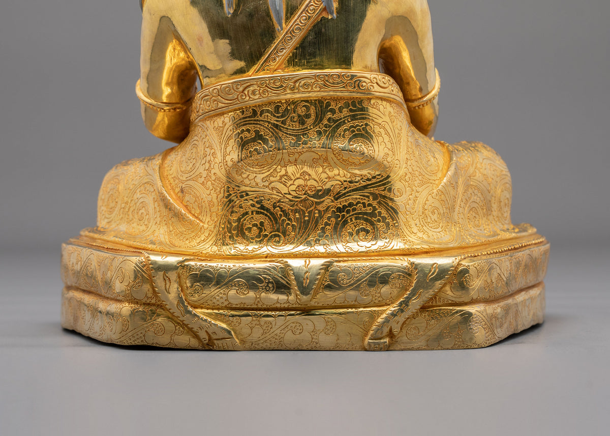 Thangtong Gyalpo 24K Gold Gilded Statue | Buddhist Master Sculpture
