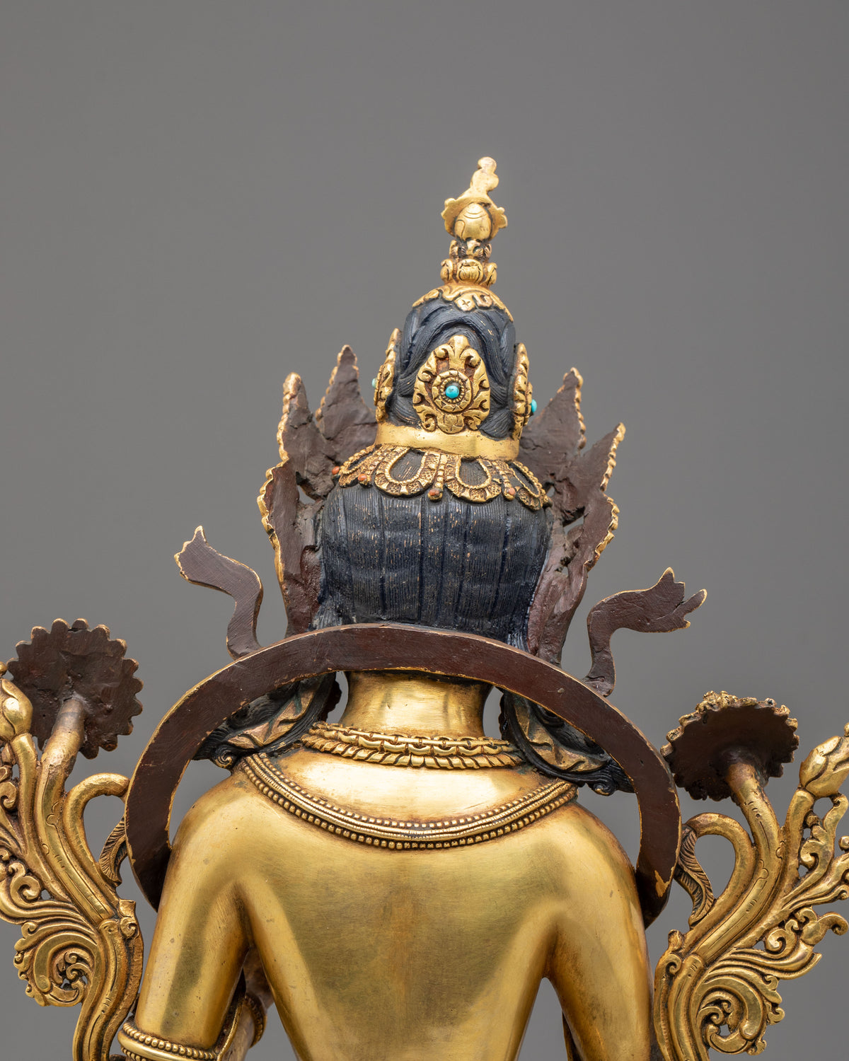 24k Gold Coated Green Tara Sculpture | Tibetan Guardian