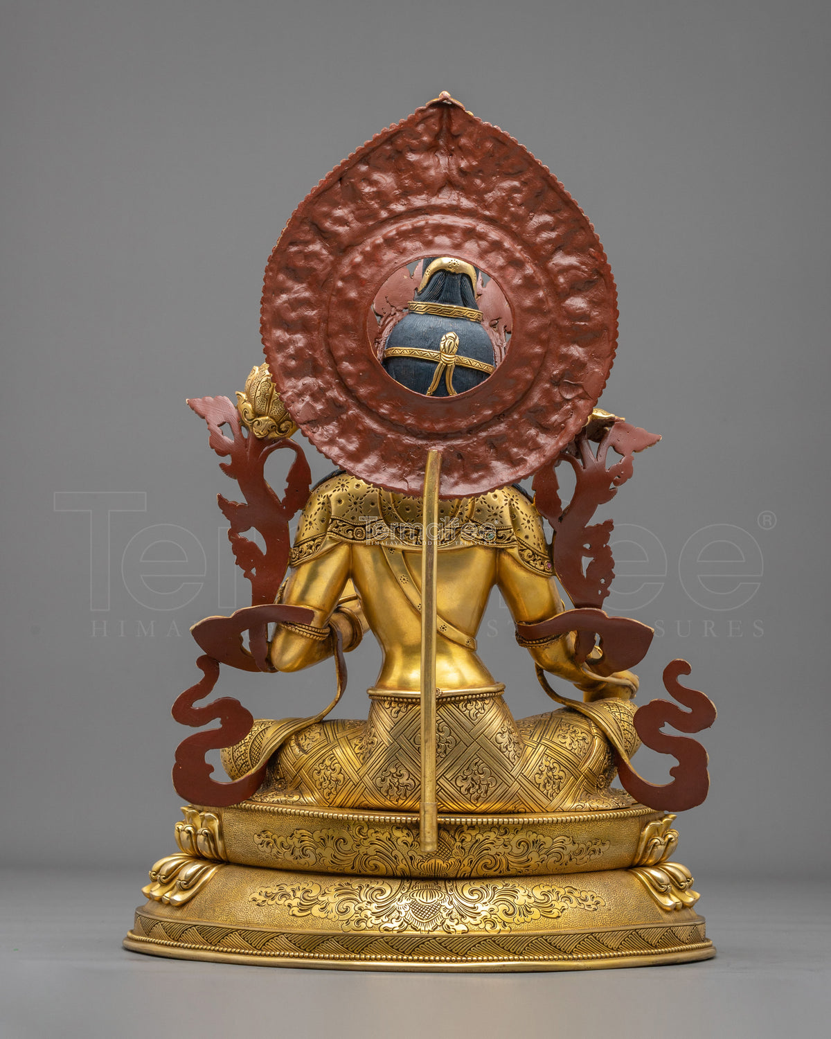 Gemstones Adorned Green Tara Sculpture | Home Decor