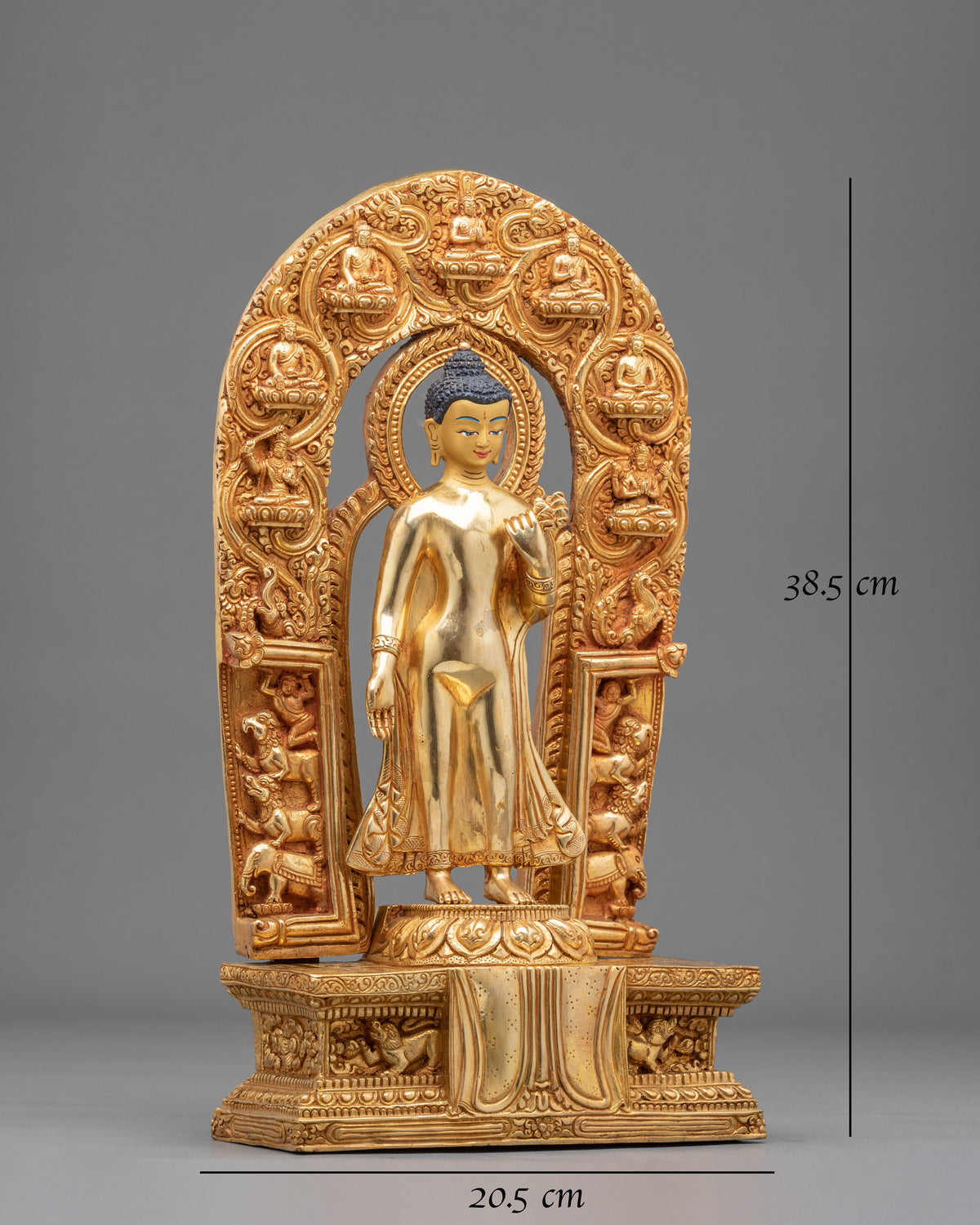 Dipankara Buddha Golden Sculpture | Sacred Meditation Statue