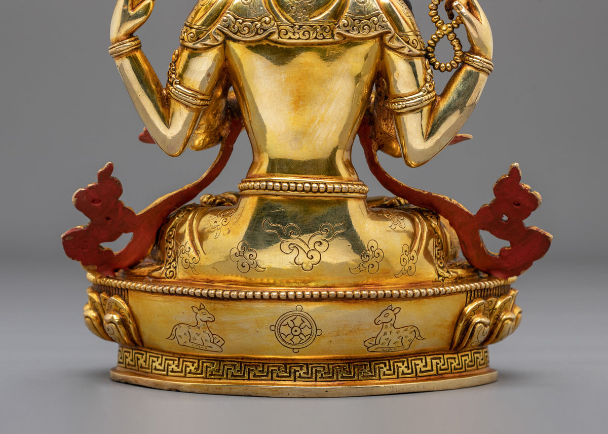 Chenrezig Vajrayana Compassion Statue for Meditation and Sacred Altars