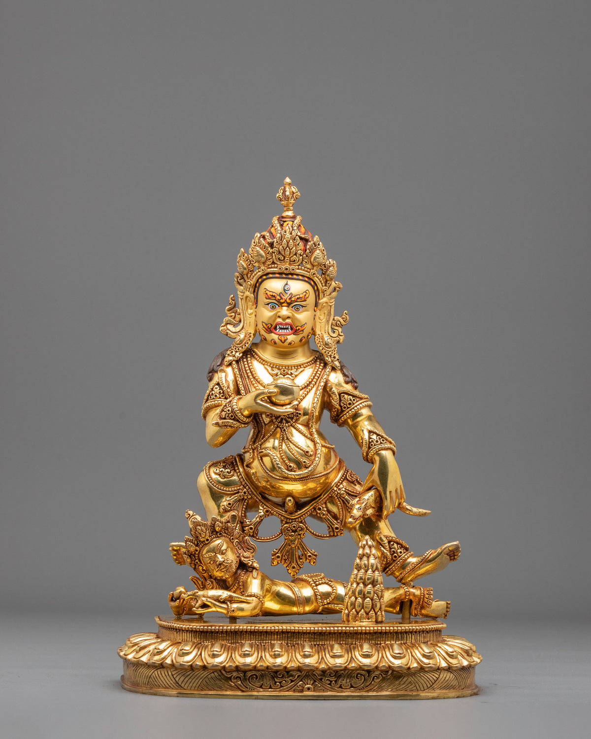 Black Jambhala Statue | Fierce Guardian of Sacred Wealth
