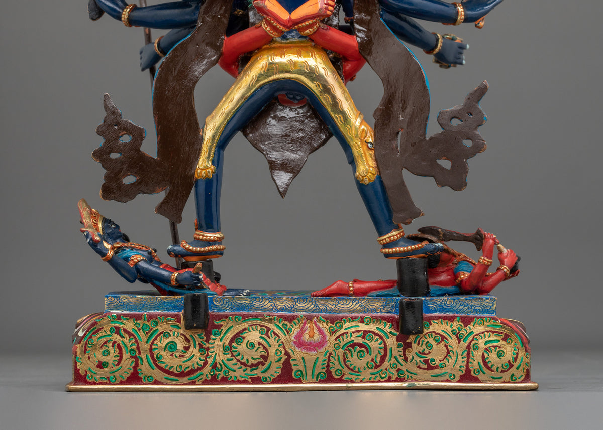Chakrasamvara Buddhist Altar Sculpture | Handmade Himalayan Vajrayana Art
