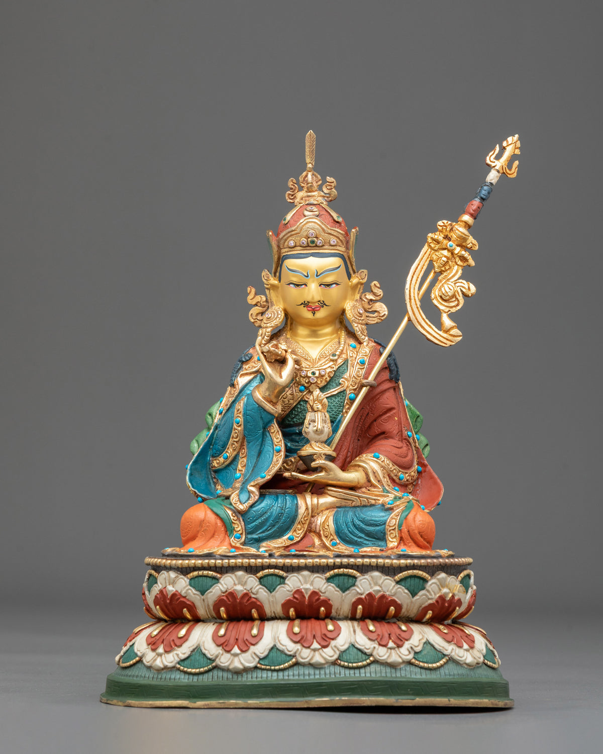 Guru Tsoyke Dorje Himalayan Sculpture | 24K Gold Gilded