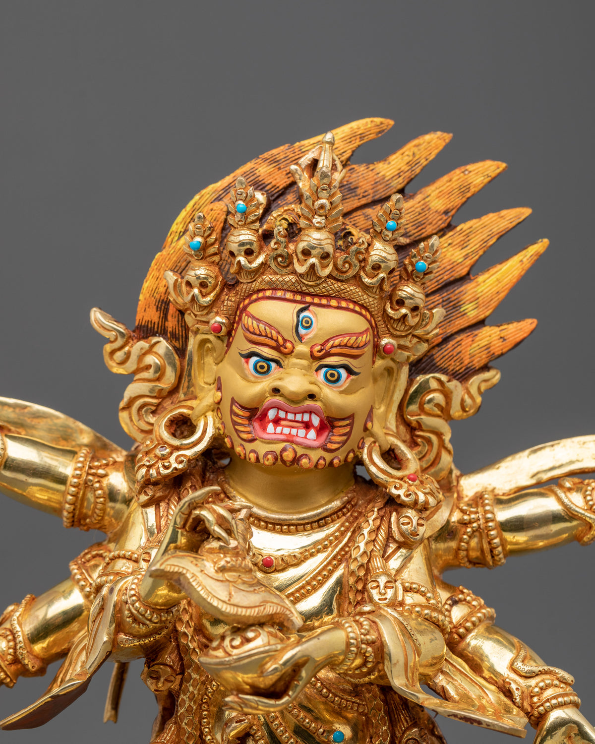 Six-Armed Mahakala Statue | Fierce Guardian of the Dharma