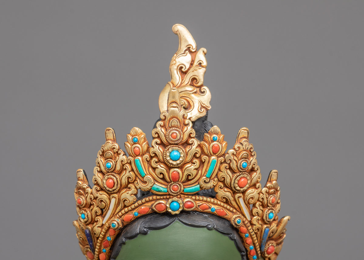 Green Tara Statue | Tibetan Compassionate Goddess Figurine