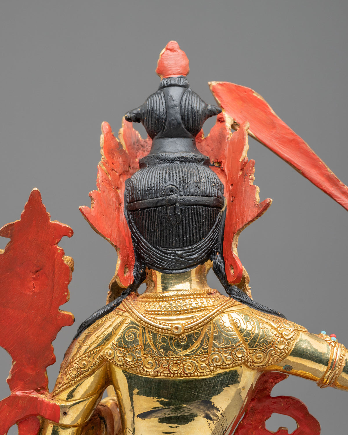 Manjushri Sculpture | Tibetan Bodhisattva Copper Figurine