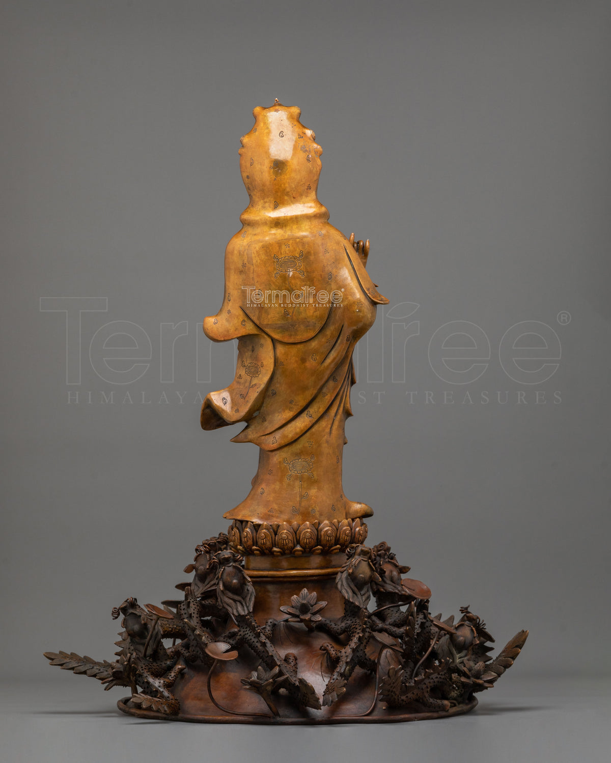 Chinese Standing Buddha Spiritual Statue | Handmade Traditional Sacred Sculpture