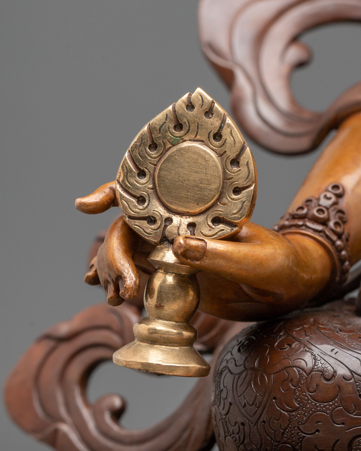 Goddess Dukar Spiritual Statue in Oxidized Copper