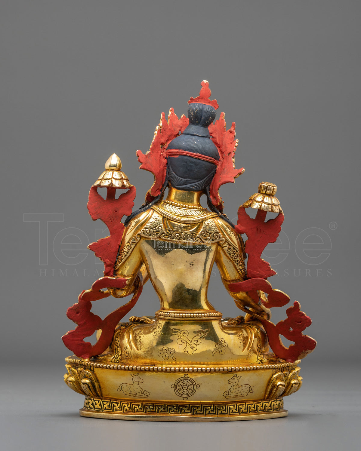 White Tara Goddess of Healing Statue | 24K Gold Gilded Buddhist Sculpture