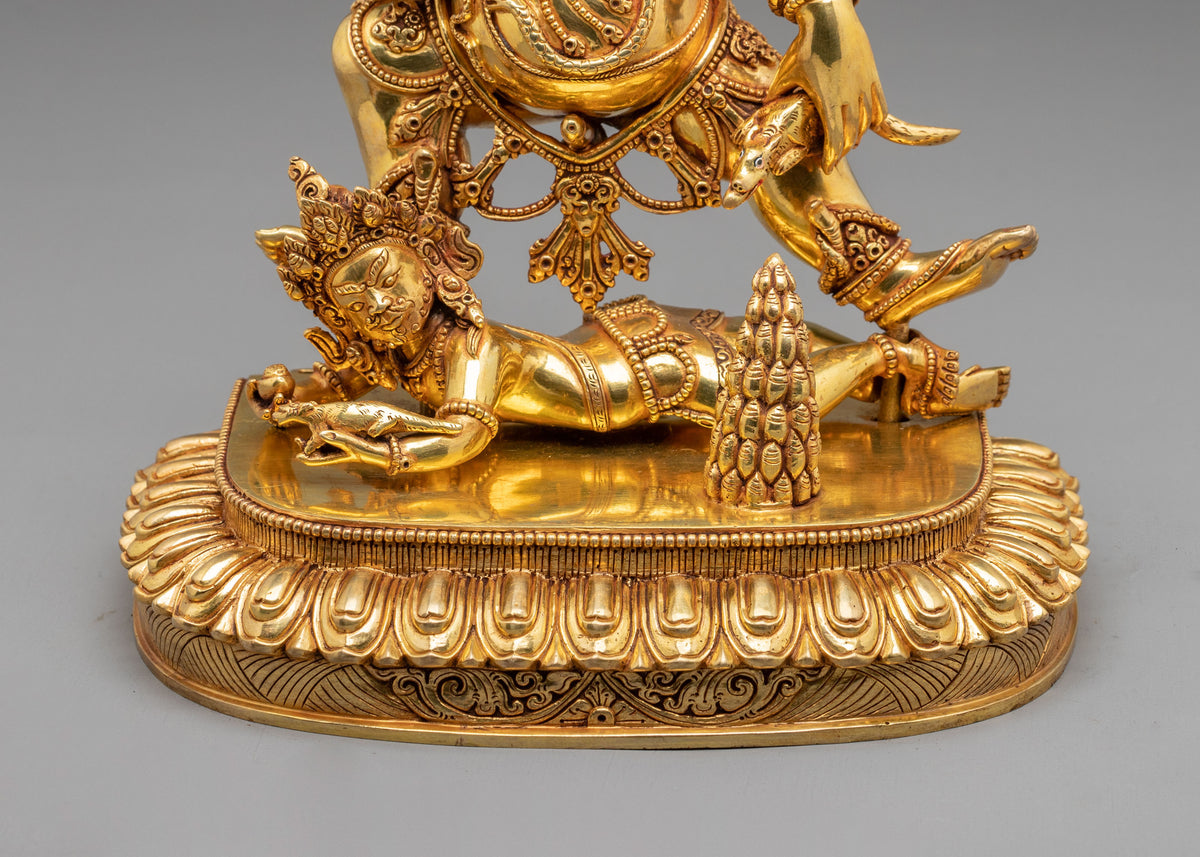 Black Jambhala Statue | Fierce Guardian of Sacred Wealth