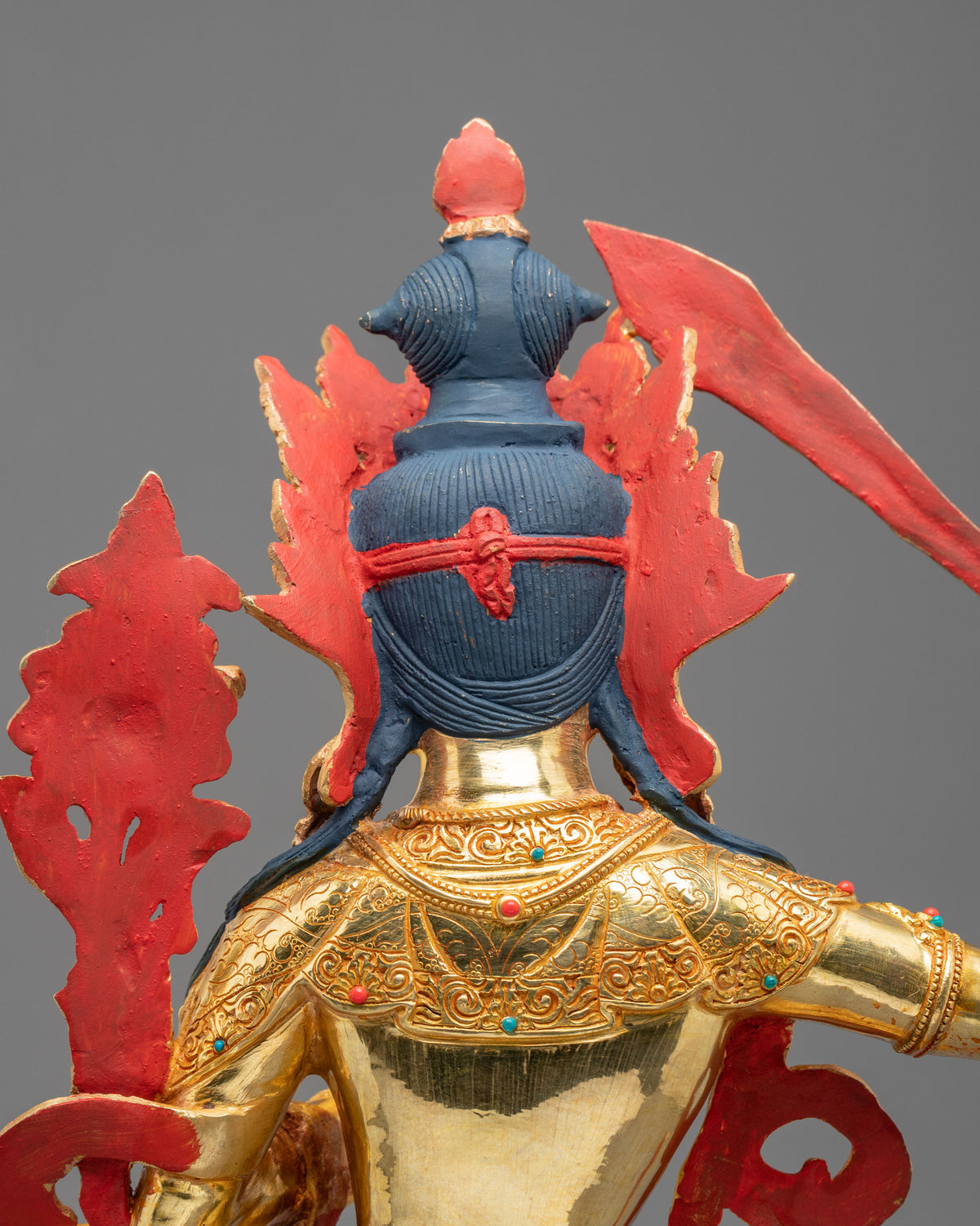 Manjushri 24K Gold Coated Sculpture | Altar Decor
