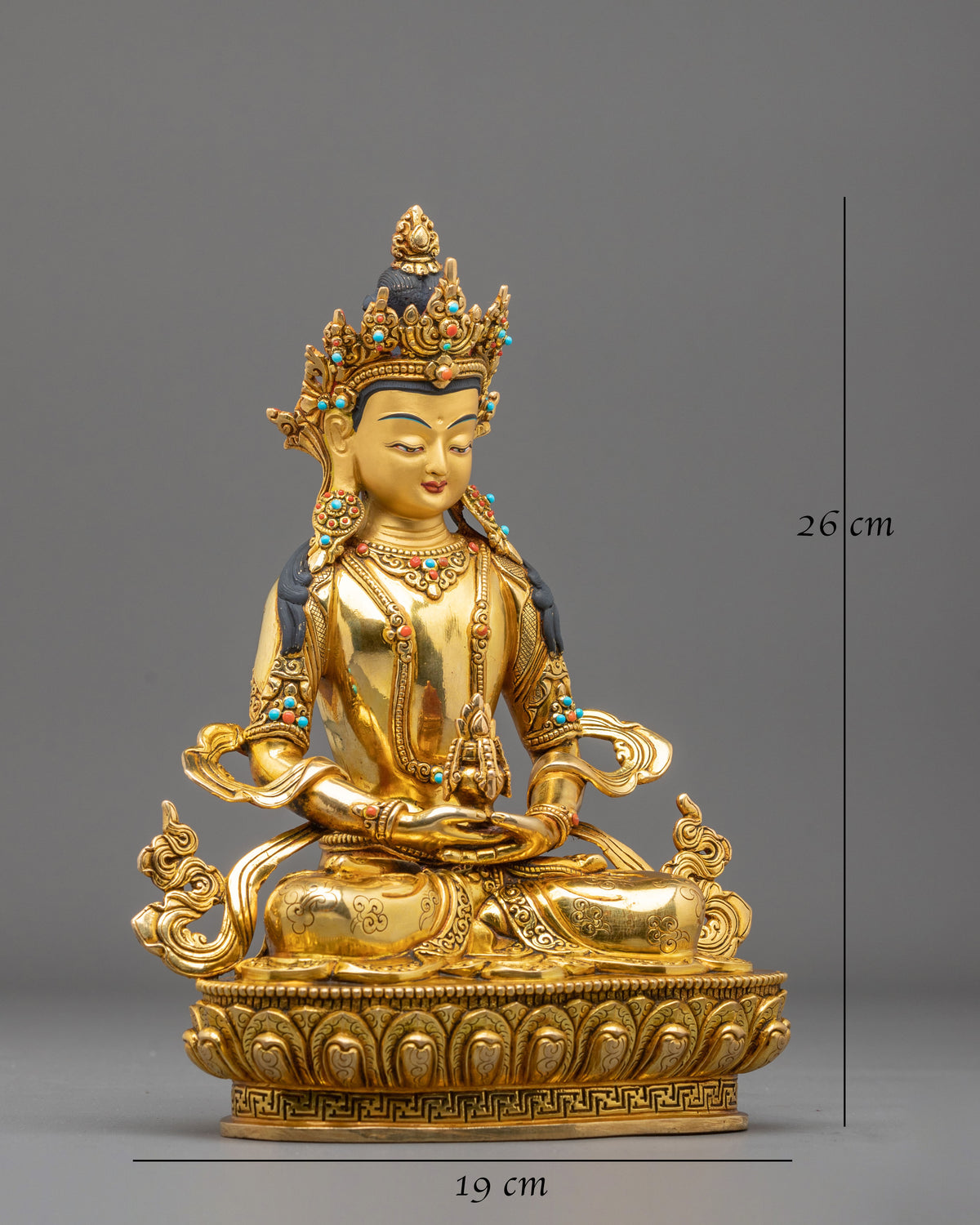 Amitayus Longevity Buddhist Sculpture | Buddha of Infinite Life and Blessings