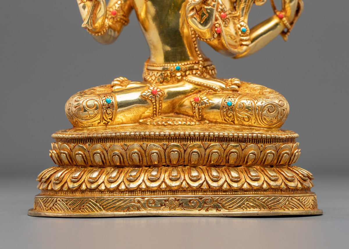 Radiant Maha Manjushri Mahayana Buddhist Figurine