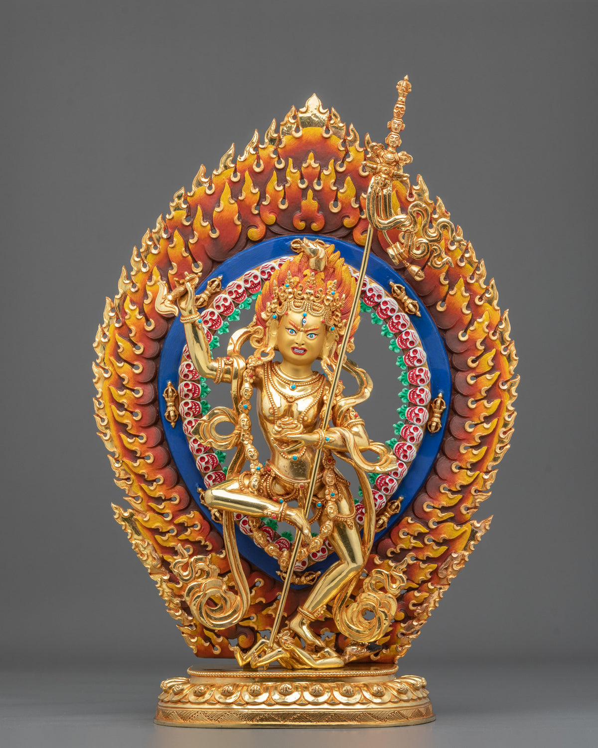 Dorje Phagmo 24K Gold Gilded Sculpture | Himalayan Sacred Art