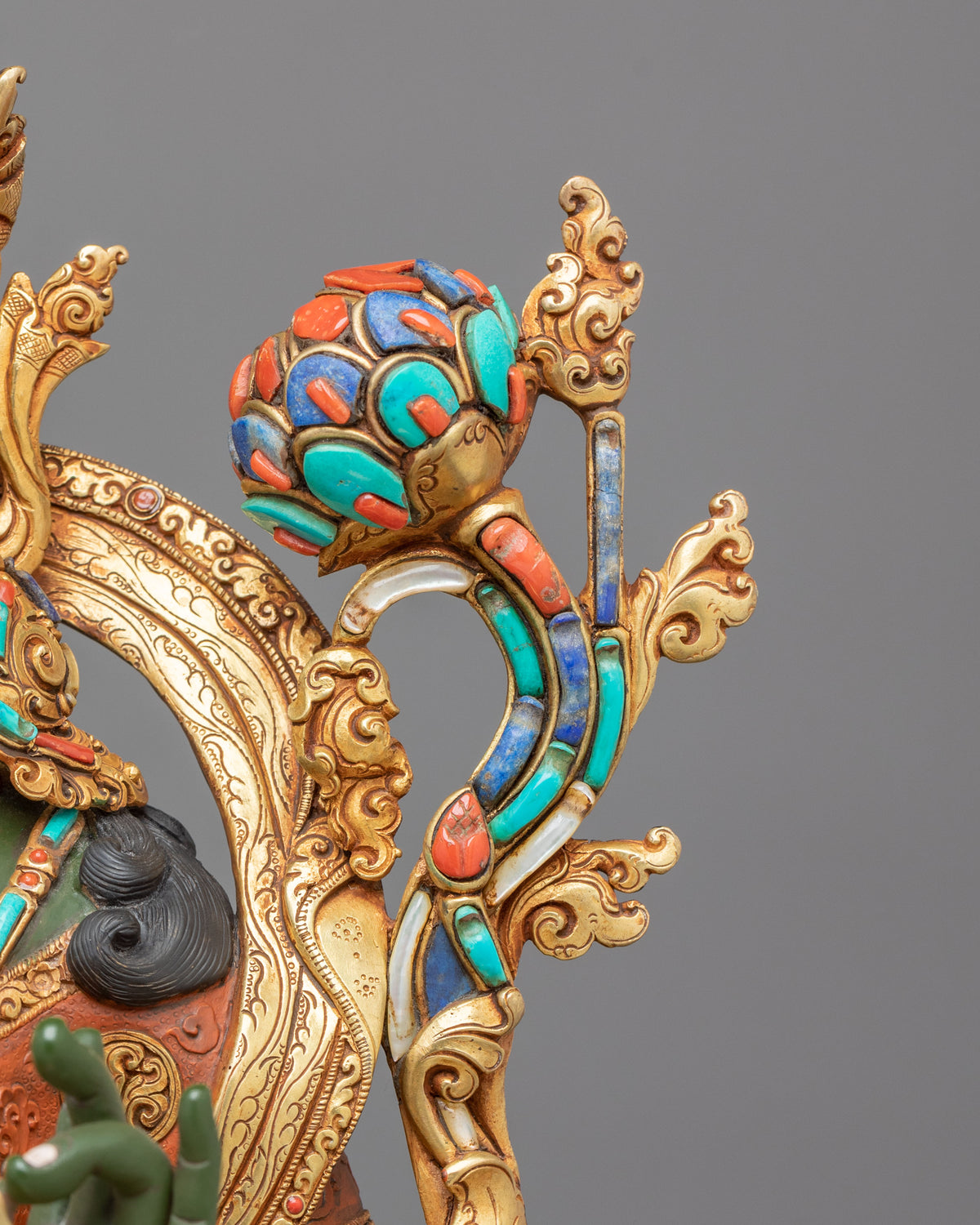 Green Tara Statue | Tibetan Compassionate Goddess Figurine