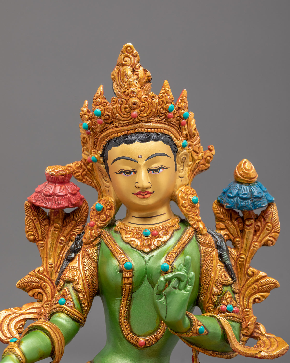 Handcrafted Green Tara Statue | Mother of All Buddha